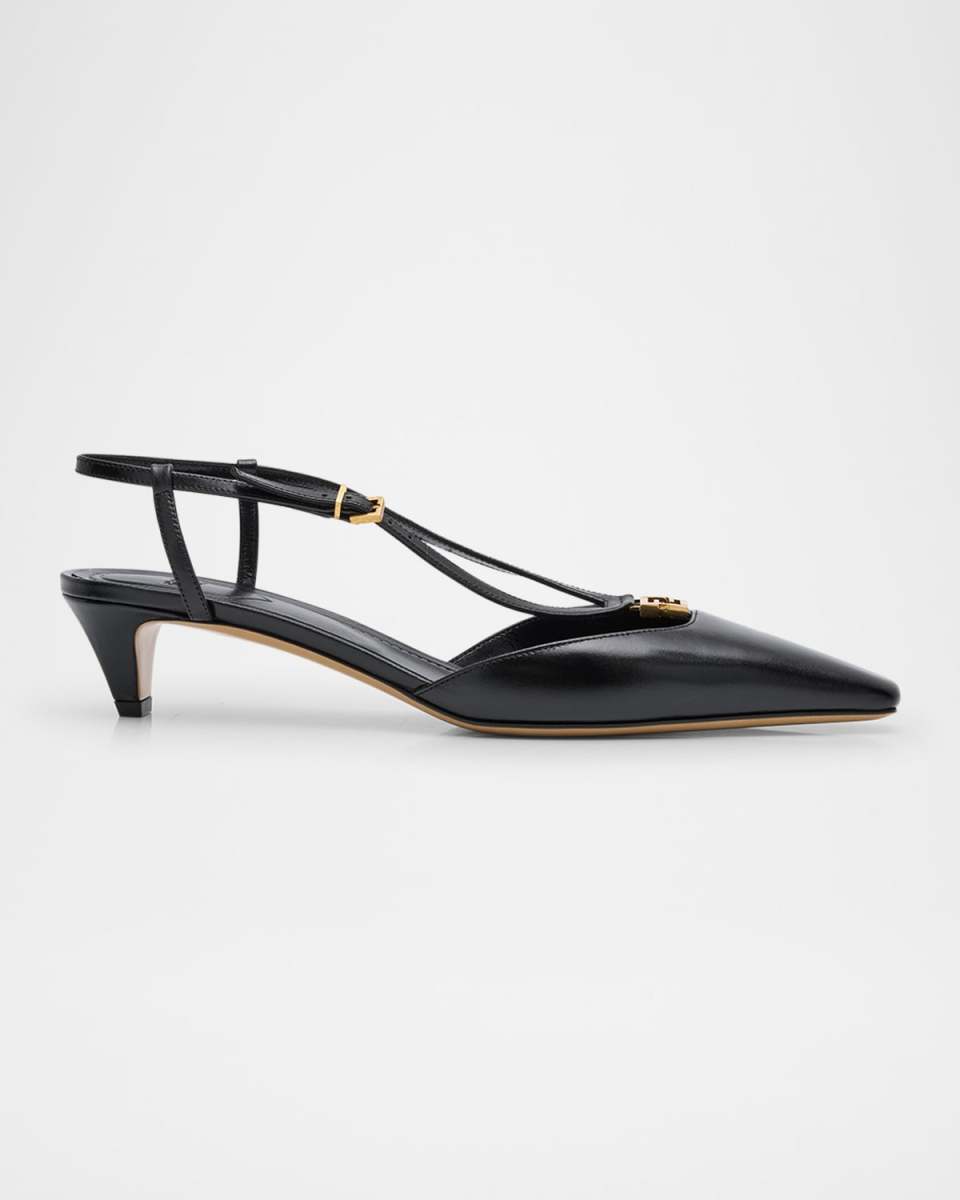 4G Leather Ankle-Strap Pumps